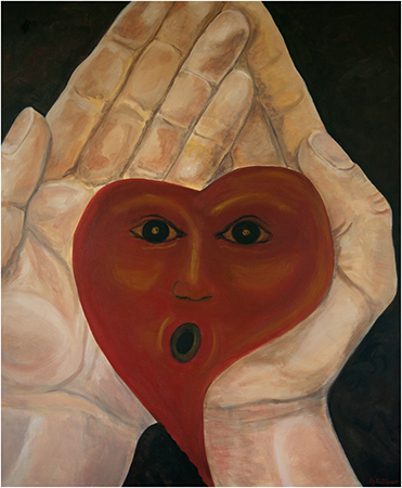 Jennifer Mason Heart in Hands Painting